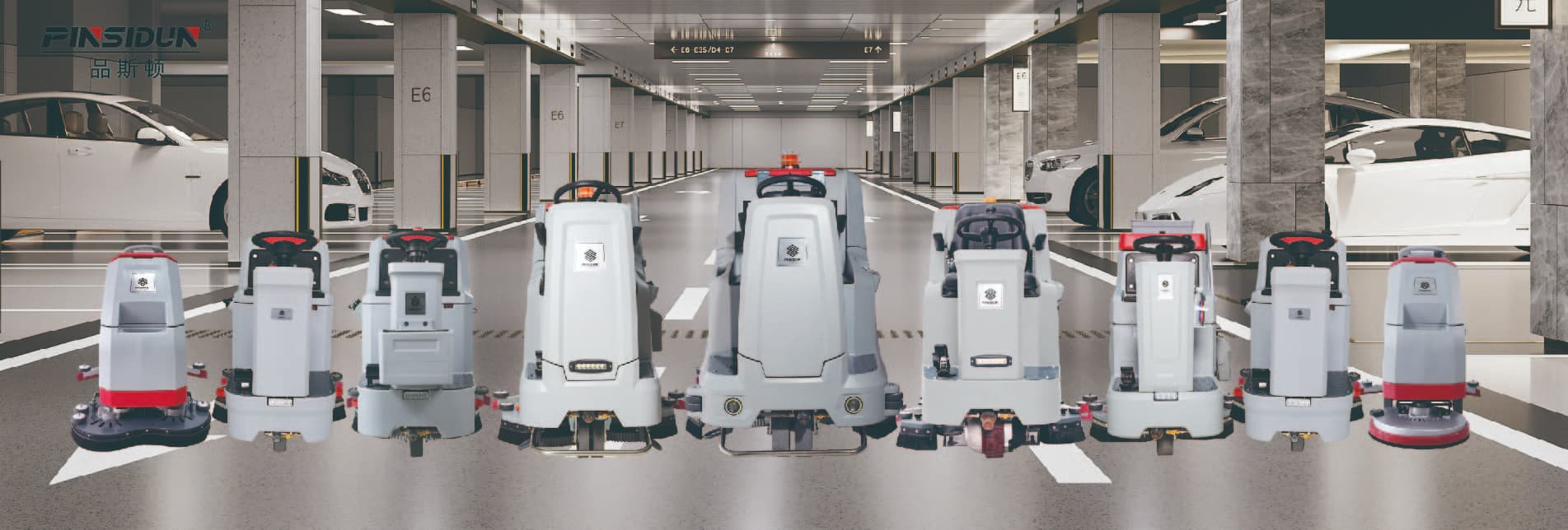 máquina de limpieza fregadora de suelos