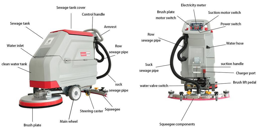 Walk Behind Scrubber Floor Cleaning Machine Walk Behind Scrubber Floor Cleaning Machine